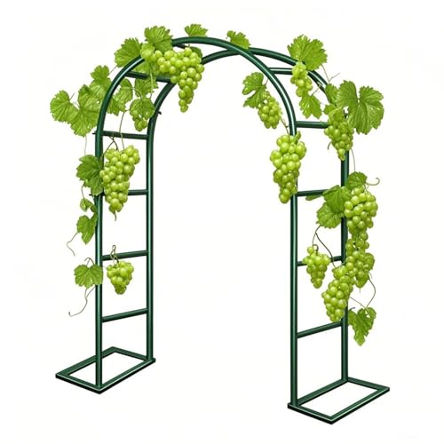 Arche de jardin pour plantes grimpantes - Treillis en métal - 180 x 220 cm - Élégante décoration extérieure pour mariages, couleur verte, parfaite pour la...