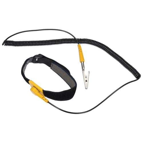 Image of MECCANIXITY ESD Anti Static Wrist Strap 11 inch Circumference Adjustable Antistatic Bracelet Set Wire Alligator Clip for Computer Electronics Repair