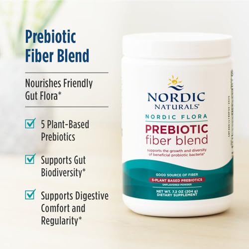 Nordic Naturals Nordic Flora Prebiotic Powder, 204 Grams - Unflavored Prebiotic Powder - 30 Servings - image 3