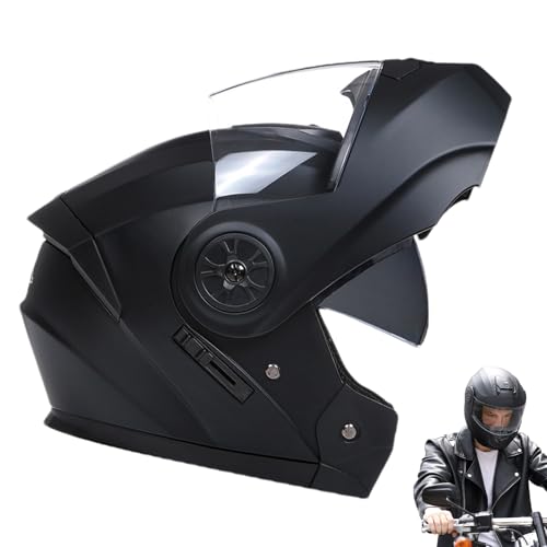 Cascos de Motocicleta para Adultos,Cascos de Motocicleta Deportivos duales | Impermeables con Doble Visera y protección Solar | Cómodos Cascos de Moto integrales de para cicl