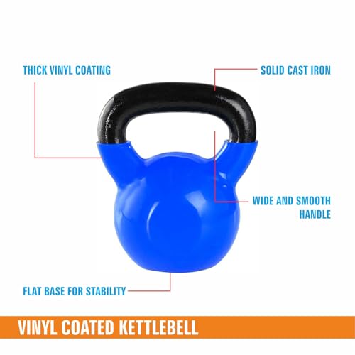 Image of Amazonbasics Vinyl Coated Solid Kettlebell for Gym Exercises