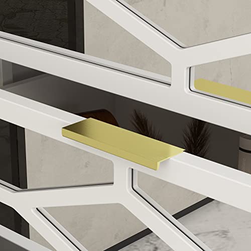 Ecacad 6 Drawer Double Dresser Storage Chest Of Drawers With Mirror Fronts, Wood Dresser Chest With Carved Pattern For Bedroom, Living Room & Hallway, White (55.1”L X 15.7”W X 30.3”H) #TOP3