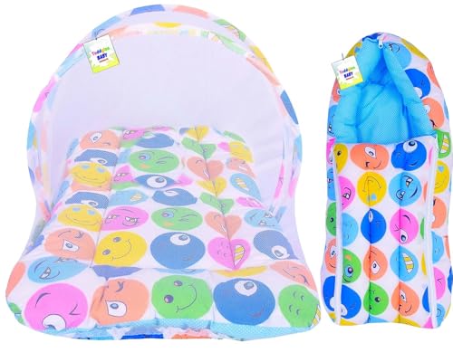 Image of Toddylon Baby Bedding Set New Born Baby Bed | Mattress | Mosquito Net | Carry Bag | Essentials | Carry Bag | Cotton Combo | Infant beds | Products (0-6 Months) (2PCS Set)