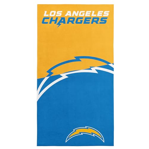 Image of Northwest NFL Los Angeles Chargers Microfiber Beach Towel, 30 x 60 Inches - Quick Dry, Sand Resistant, Lightweight, Highly Absorbent, Incisor Design