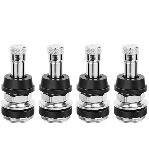 23R1 - Valve Stem May Be Damaged - 2023 Toyota RAV4 4 Msuhettu TR416 Valve Stem, 4 Pack Premium Metal Tire Valve Stems for Tubeless Tires, Fits 0.453' & 0.625' Rim Holes, Silver