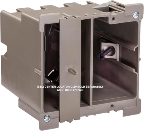 Image of SmarToggle Two Gang Retrofit Wall Box - Old Work Electrical Box for Stud or No-Stud Mount | 1-1 /2 inch Toggle Depth | Smart Device, Switch, or Outlet Dual Mount PC Wall Box, 3-Pack