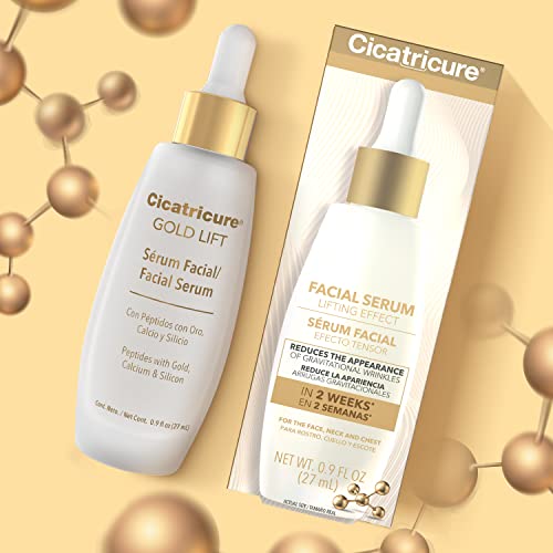 Cicatricure Gold Lift Facial Serum With Lifting Effect For Face, Neck & Chest, Anti Aging Skin Care, Hydrating, Firming & Tightening, Smoothes Facial Lines, 0.9 Oz #TOP1