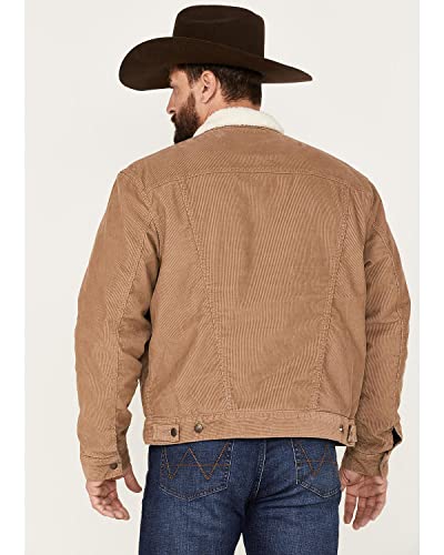 Wrangler Men's Corduroy Sherpa Jacket Beige/Khaki Medium #TOP3