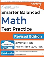Sbac Test Prep: 7th Grade Math Common Core Practice Book and Full-Length Online Assessments: Smarter Balanced Study Guide with Performance Task (PT) and Computer Adaptive Testing (Cat) 1940484855 Book Cover