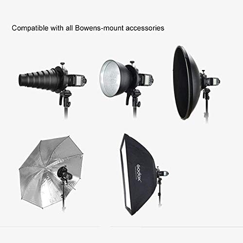 Godox S2 Flash Speedlite Bracket Bowens Mount Holder for Godox AD200Pro, AD200, AD400Pro, V1 Series V860II Series TT685 Series TT350 Flash and Series Snoot, Softbox, Reflector, Diffuser