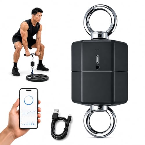 HCAUYNN 500kg Force Testing System, Isometric Strength Tester with Wireless Tracking, Athletic Performance Testing Device for Peak Force & Strength Analytics