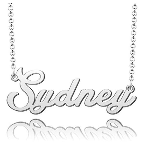 SexyMandala Personalized Name Necklace Custom Made Sterling Silver Pendant Women Choker Jewelry Same Day Shipping Valentine's Gift for Sydney Cover