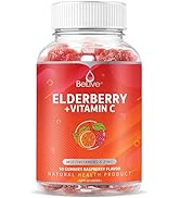 Elderberry Gummies with Vitamin C - Double Strength Elderberries Extract - Zinc, Multivitamins, B...