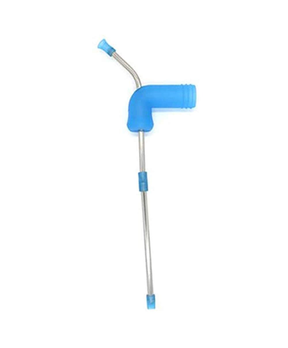 Sitrda Blue Beer Dispenser, Beer Snorkel,Double Beer Snorkel For Party, Travel-(Length: 26Cm) (Blue)