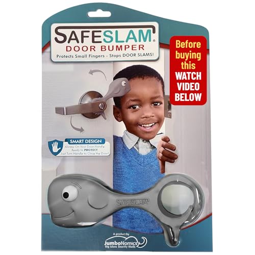 Baby Proofing Door Stopper, Door Pinch Guards Protect Child Fingers & PET Tails. Baby Safety Finger Protectors Prevent Pinch Injuries – Kids and Adults Love Whale Pinch Guard (Grey)