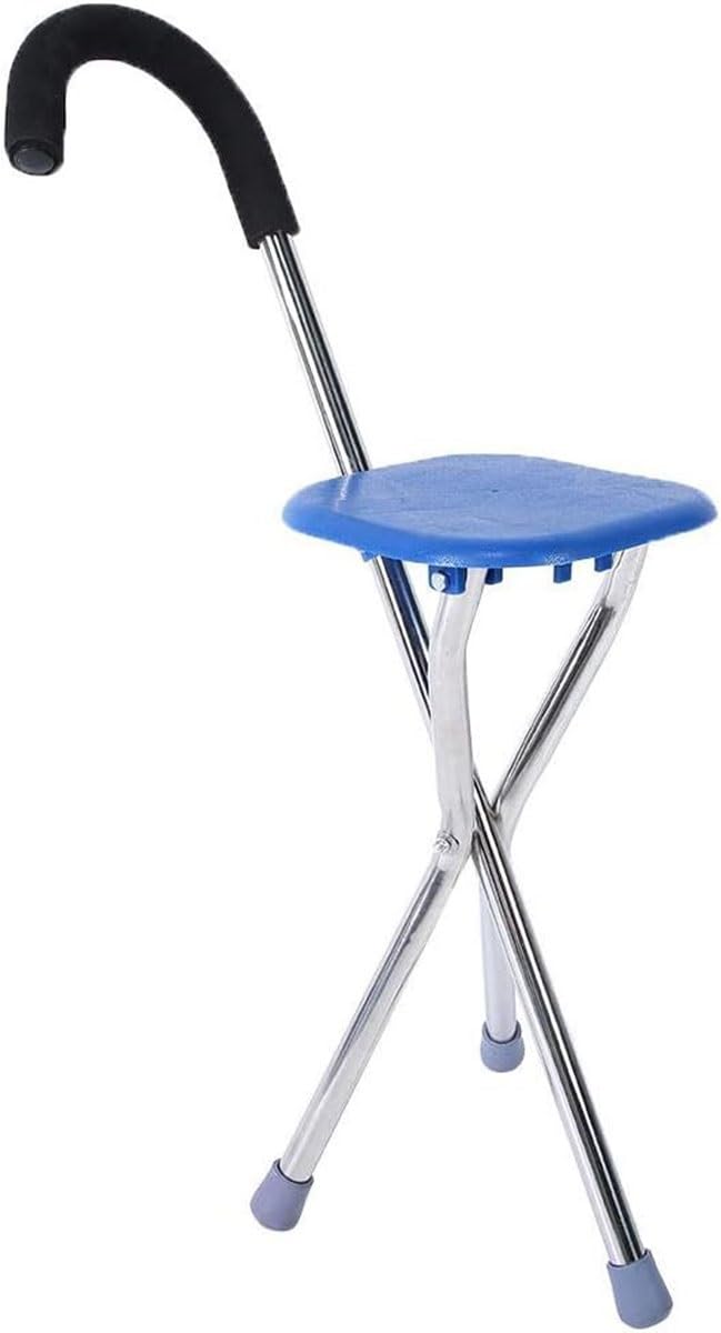 Bastones para Adulto Mayor con Silla Plegable Bastón Trípode para Caminar Bastón Ortopédico Ayuda para Caminar para Personas De Mediana Edad Y Ancianos para Caminar