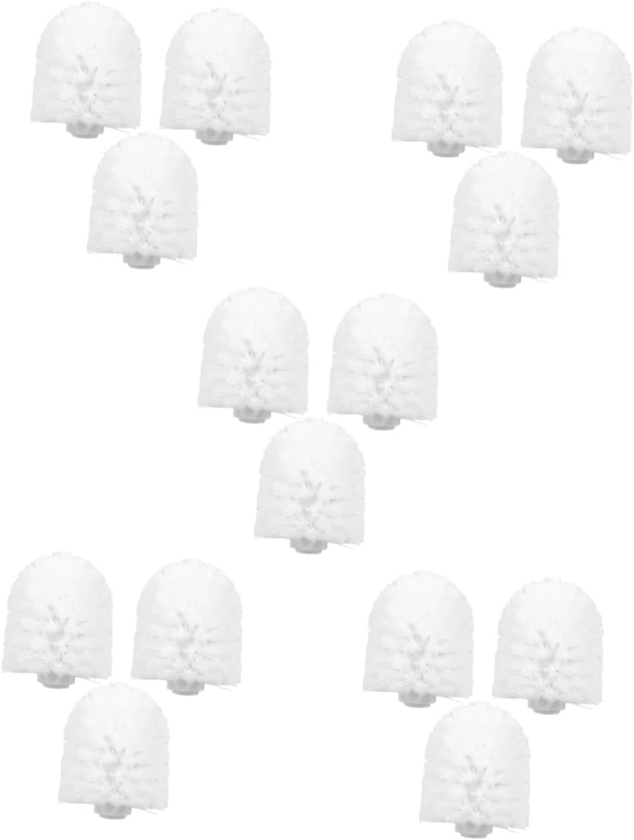 PRETYZOOM 15pcs Toilet Brush Head Refills Cleaning Brush Heads Bathroom Accessory
