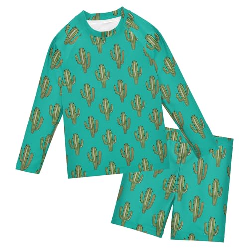 Cactus Baby Boys' Toddler Long Sleeved Rashguard Swim Bathing Suit Set B0404884
