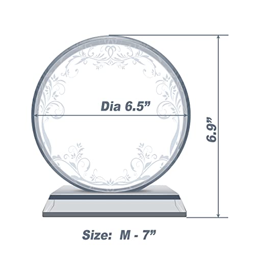 Extra-Thick M-7" Personalized Appreciation Gift Plaque For Retirement Boss, Employee, Teachers, Unique K9 Crystal Ultra Clear Circle Award Plaque With Customized Name And Appreciation Messages #TOP5