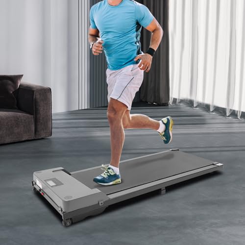 Treadmill Walking Pad - Petit tapis de course portable - 5 couches - Résistant à l'usure - Antidérapant - Avec application, écran LCD et Bluetooth - Pour le bureau et la maison - 100 kg – Image 6