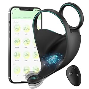 Dual penisring, vibrators met testikelstimulator, siliconen cockring, clitorisstimulator met 9 vibratiemodi, waterdicht, seksspeelgoed voor mannen en paren, extreem