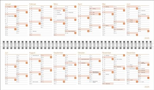 Design Wochenquerplaner 2025: Wochenkalender in frischen Farben zur Übersicht bei der Planung aller wichtigen Termine. Tischkalender für Büro und zu ... Platz für Notizen. (Tisch-Querplaner Heye)