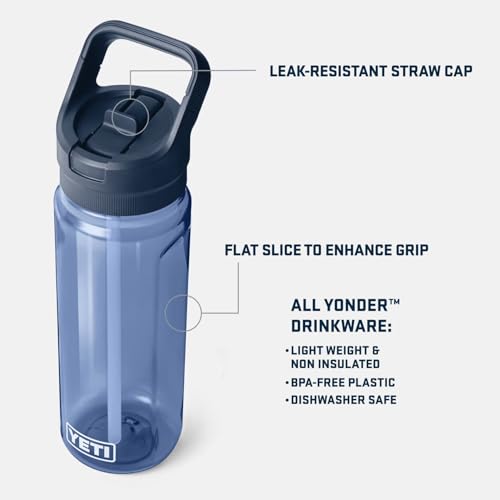 Image of YETI Yonder 750 ml /25 oz Water Bottle with Yonder Straw Cap, Cherry Blossom