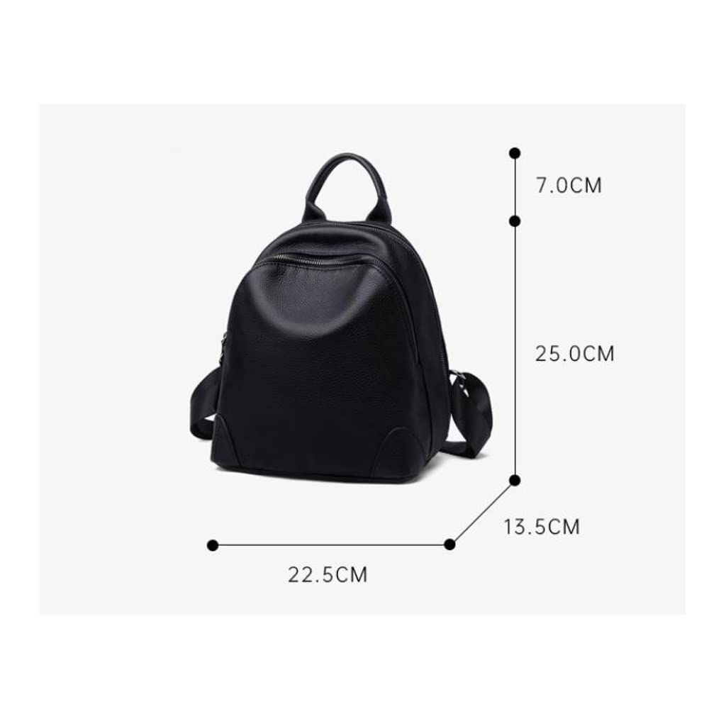 Mochila for Mujer Mochila for Mujer de Cuero Suave de Primera Capa de Alta Capacidad Que combina con Todo (Color : Brown)