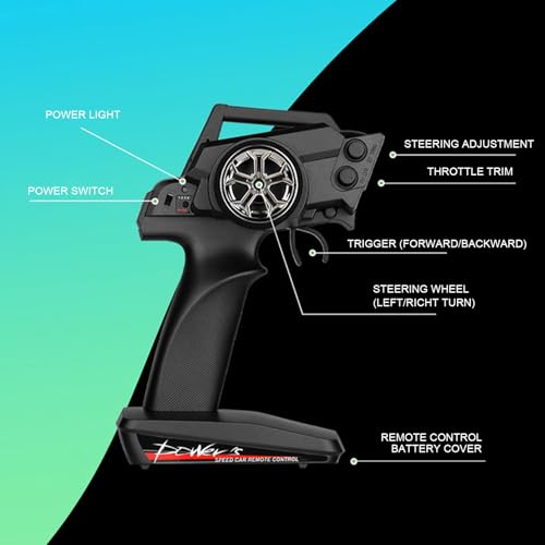 MOTOULAX RC Car Remote Controller and Receiver Set 2.4GHz Anti Interference for Wltoys 12428 12427 12423 124006 by MOTOULAX - Image 4