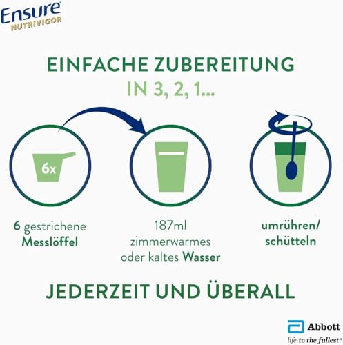 Ensure NutriVigor Plant Based 400g Mandelgeschmack Nahrungsergänzungsshake: Proteine, 27 Vitamine & Mineralstoffe, Vitamin C, Vitamin D, Zink und Magnesium – Für eine gesunde, ausgewogene Ernährung 3
