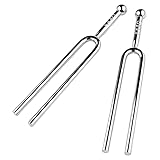 Diapasón 440 Hz A440 de Acero Inoxidable - Afinador Profesional para Guitarra, Violín, Piano | Afinador Guitarra con Estuche Cuero para Instrumentos Musicales