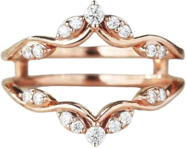 J.C 1.20 Ct Round Cut Simulated Diamond Engagement Ring 14K Rose Gold Plated 925 Sterling Silver