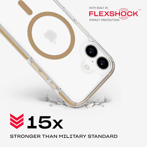Coque iPhone 16 antichoc premium tech21 EvoCrystal MagSafe or