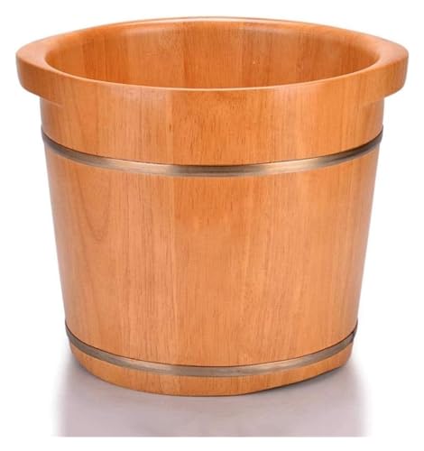 Bañera para pies de madera maciza con tapa y masajeador miniatura 1