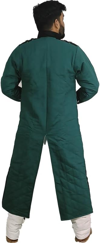 THE MEDIEVALS Medieval Thick Padded Full Length Sleeves Gambeson Coat Aketon Jacket