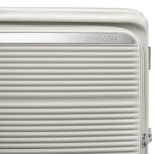 Image of Samsonite Paralux Carry-On Luggage - Innovative Design - Quick Access Front Pocket - Dual Suspension Wheel Technology - TSA Lock - Expandable - Includes Removable Packing Cubes - Stone Grey