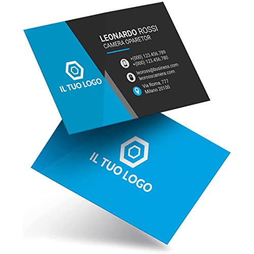 Biglietti Da Visita Personalizzati - 100 Pezzi 8,5x5,5 Cm Su Cartoncino 350gr - Foto 8