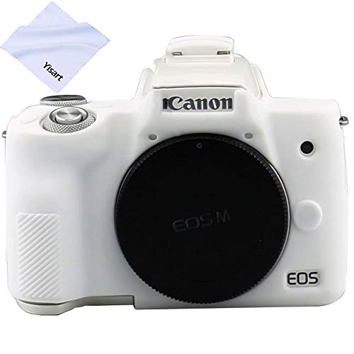 Funda silicona para cámara Canon EOS M50/M50 Mark II blanca miniatura 3