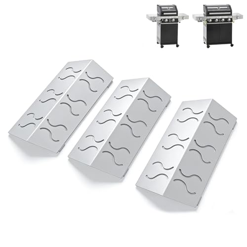 GIRXZYBX Hitzereflektoren für Rösle Videro G2 G2-S G3 G3-S G4 G4-S G6 und G6-S Serie - Gasgrill Hitzereflektoren Edelstahl für Rösle Sansibar 32 4 x 15 1cm(3 Stück)