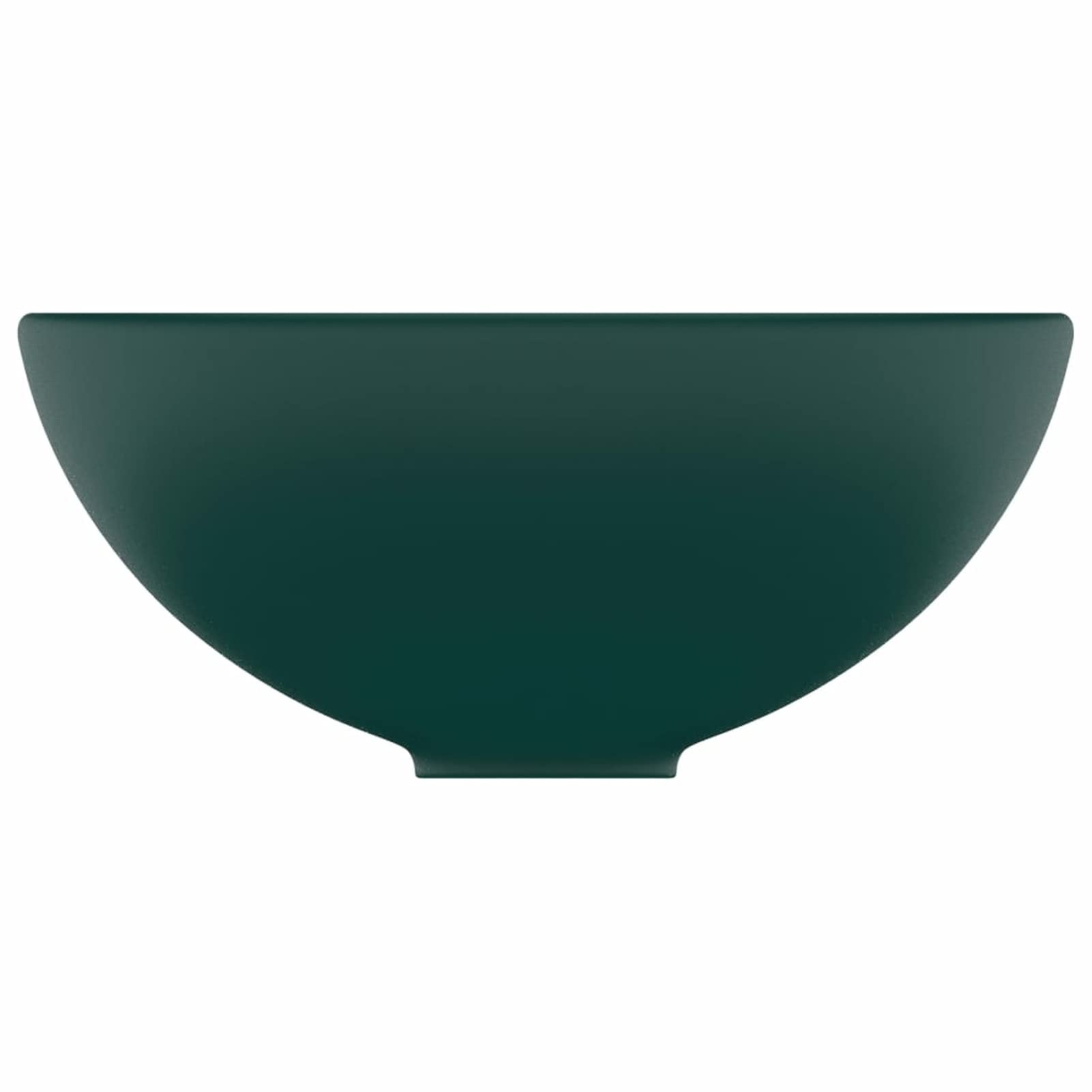 ZEYUAN Lavabo de Lujo Redondo cerámica Verde Oscuro Mate 32,5x14 cm, Fregadero, Lavabo Baño, Lavamanos Baño, Lavatorio Casa De Banho, Mueble Lavabo sobre Encimera