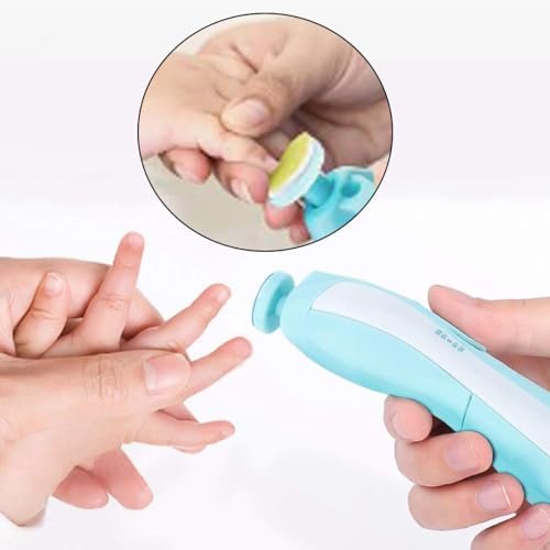 Lixa Cortador Aparador De Unha Bebe Eletrico Recem Nascido Kit Manicure Para Crianças Com 6 Tipos De