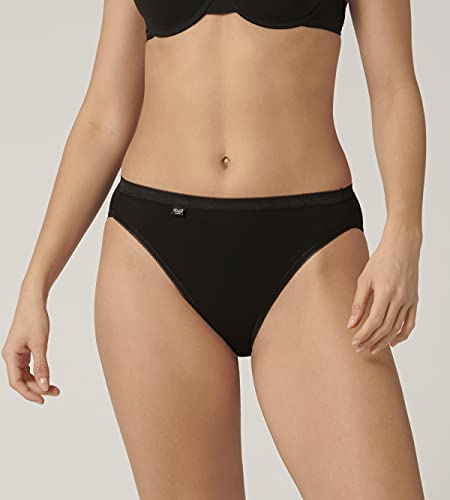 Culotte Sloggi Basic+ Tai lot de 4 slips noirs en coton extensible taille 42 - 3