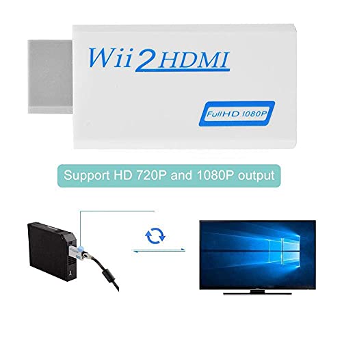 Wii a HDMI Converter Mini Adaptador portátil de Wii HDMI con salida de video de 1080P / 720P HD Salida de audio de 3,5 mm - imagen 5