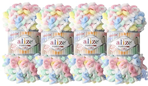 Alize Puffy Fine Color Baby Blanket Small Loop 100% Micropolyester ...