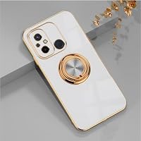 XINYEXIN Cover per Xiaomi Redmi 12C con Anello Supporto Ruota 360 Gradi, Moda Morbido TPU Silicone Case Antiurto Custodia per Xiaomi Redmi 12C - Rosa