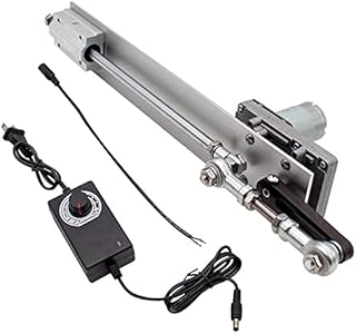 LeTkingok Reciprocating Cycle Linear Actuator, DC 12/24V Gear Adjustable Telescopic Motor DIY Motor with Speed Controller Stroke 3-15CM (DC 24V, 120RPM)