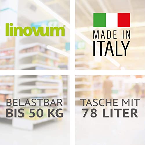 Einkaufstrolley XL Himy in schwarz mit 78L - großer & Stabiler Einkaufsroller Trolley bis 50kg belastbar inkl. 7… – Bild 7