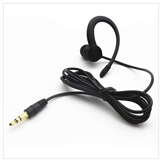 LINHUIPAD Single Side Earbud Headphones Stereo in-Ear Earphone Removable Hook Earphone for PC Smartphones MP3 MP4 Players