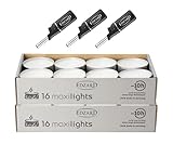 Bougies chauffe-plat durables - Ces bougies chauffe-plat maxi offrent une source de lumière particulièrement durable avec une durée de combustion de 10 heures. Elles sont idéales pour les longues soirées et s'adaptent parfaitement aux photophores, comme bougies d'extérieur ou dans des bougeoirs en verre pour créer une ambiance festive.