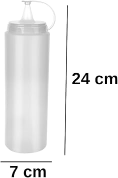 Sos Şişesi Sosluk Ketçap Mayonez Sızdırmaz Yağlık Sirkelik İnce Uçlu Plastik Şişe BPA FREE (Şeffaf, 700 ml)(2)